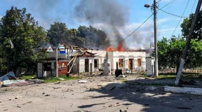 Война, 23 мая. Удар по Харьковщине: загорелся спортзал в учебном заведении. В Латвии на границе с Беларусью упал дрон. Атакована нефтебаза в Новороссийске